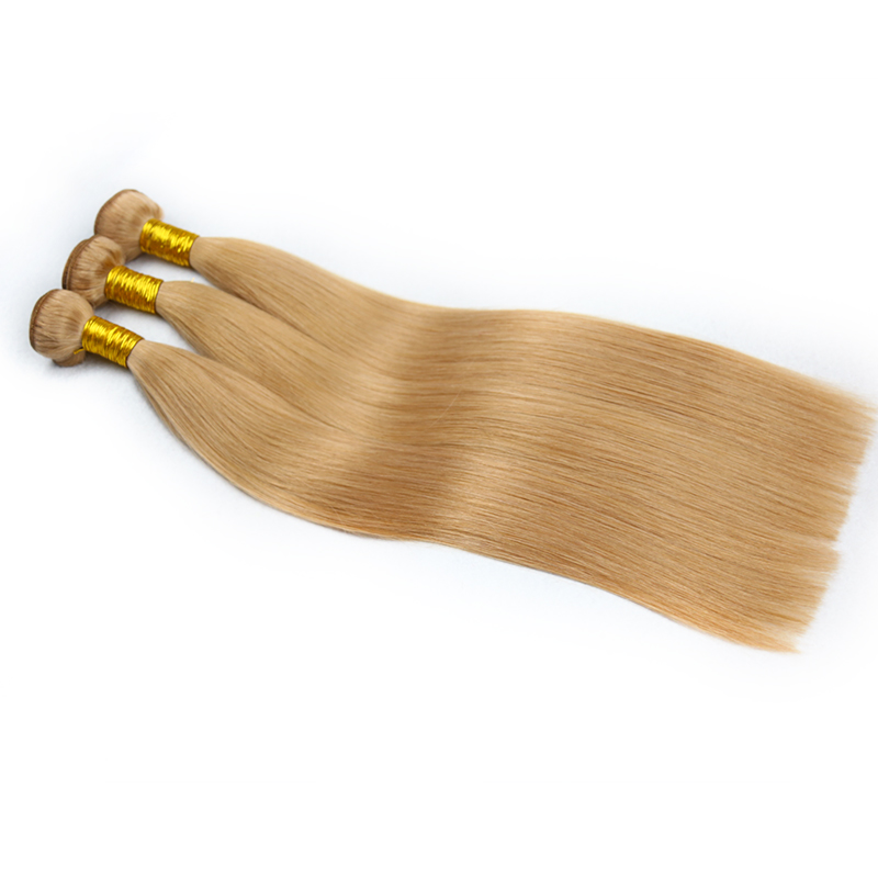 High Quality Machine Hair Weft Sewing Making Machine Double Weft Remy Hair Extension Honey Blonde